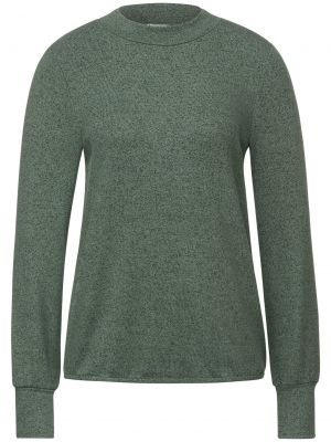 Меланжов пуловер Street One зелено