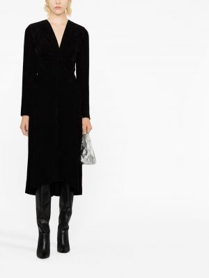 Midi kleita ar v veida izgriezumu Isabel Marant melns