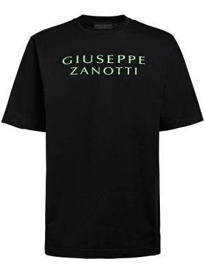 Raštuotas marškinėliai Giuseppe Zanotti juoda