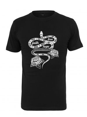 Μπλούζα με μοτίβο φίδι Mt Men μαύρο