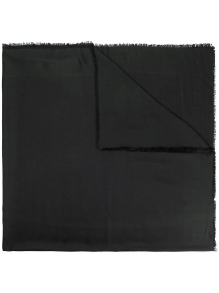 Bufanda de tejido jacquard Salvatore Ferragamo negro