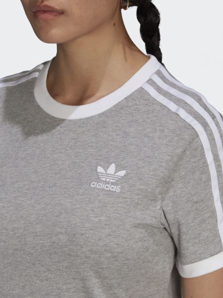 Tricou cu dungi Adidas Originals gri