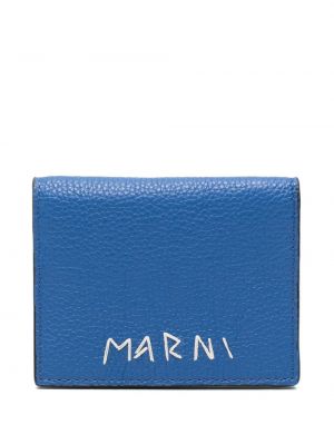 Hímzett pénztárca Marni kék