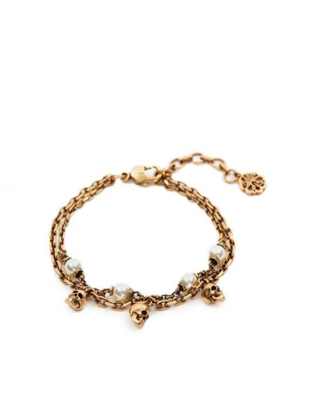Bracelet avec perles Alexander Mcqueen doré