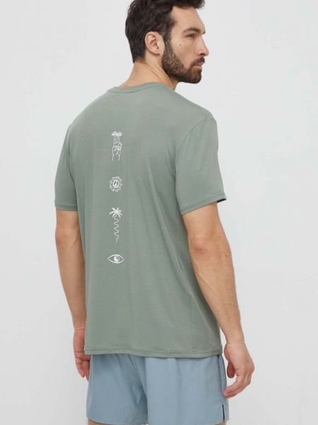 Koszulka z nadrukiem Quiksilver zielona