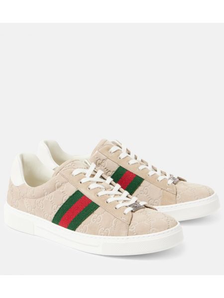 Semsket skinn sneakers Gucci Ace