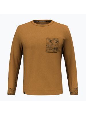 Bluza trekkingowa męska Salewa Lavaredo Hemp Pullover  00-0000028547 | WYSYŁKA W 24H | 30 DNI NA ZWROT - Brązowy