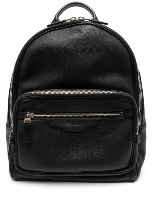 Kožený batoh Santoni černý