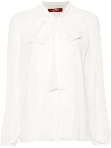 Bluza s mašnom Max Mara bijela