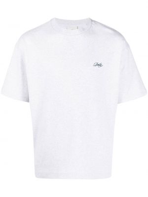 T-shirt med broderi Drôle De Monsieur grå