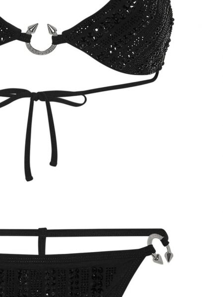 Bikini z kryształkami Philipp Plein czarny