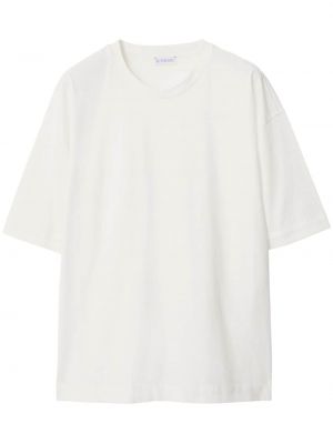 Bavlněné tričko Burberry bílé
