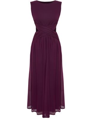 Vakarinė suknelė iš tiulio Trendyol violetinė