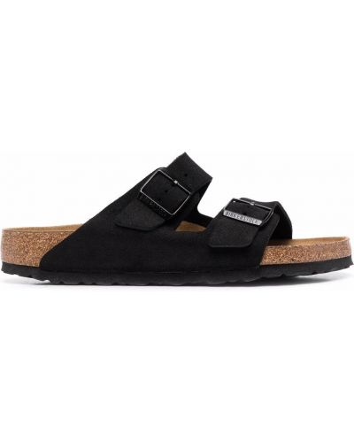 Sandały zamszowe Birkenstock czarne