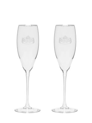 Okulary z kryształkami Balenciaga białe