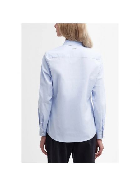 Camisa de algodón Barbour azul