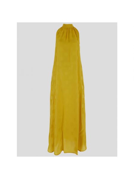 Sukienka długa z wiskozy Crida Milano żółta
