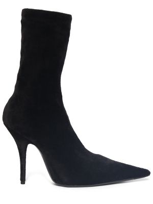 Viskózové kotníkové boty Balenciaga černé