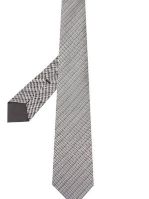Шелковый льняной галстук Tom Ford серый