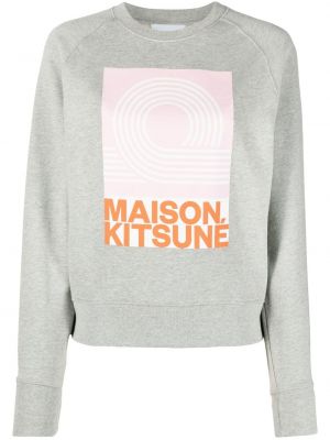 Trykt sweatshirt Maison Kitsuné grå