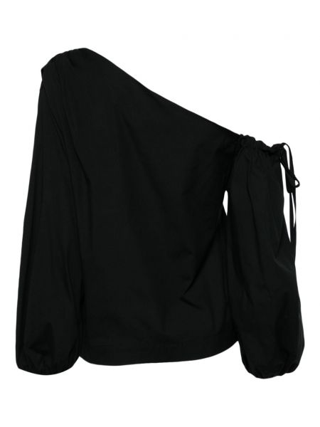 Bluzka bawełniana asymetryczna Semicouture czarna