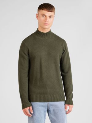 Džemperis ar augstu apkakli Selected Homme zaļš