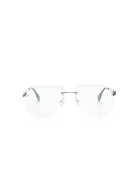 Okulary korekcyjne Fendi srebrne