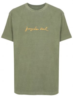 Βαμβακερή μπλούζα Osklen πράσινο