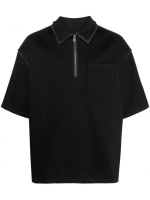 Rifľová košeľa na zips Heron Preston čierna