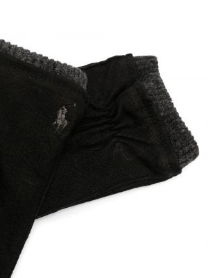 Iš natūralios odos medvilninis megztinis su užtrauktuku Polo Ralph Lauren