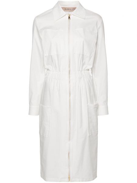 Μάξι φόρεμα με φερμουάρ Blanca Vita λευκό