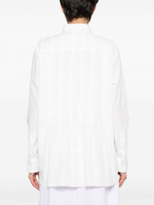 Hemd mit plisseefalten Sacai weiß