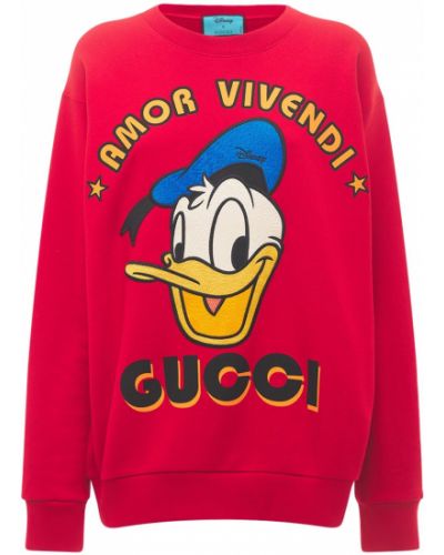 Bluza dresowa bawełniana z printem Gucci