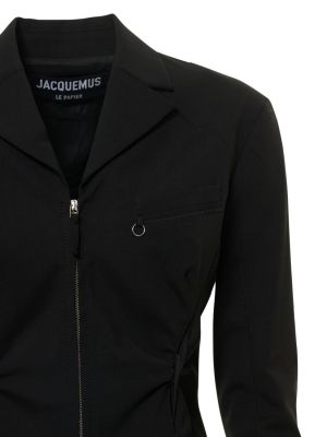 Vlnená bunda Jacquemus čierna