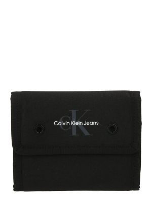 Denarnica na ježka Calvin Klein Jeans črna