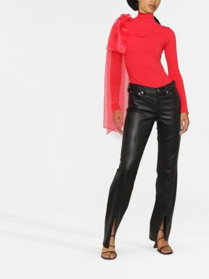 Sweter z kokardką Atu Body Couture czerwony