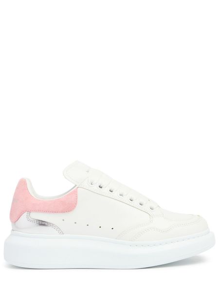 Sneakers i läder Alexander Mcqueen vit