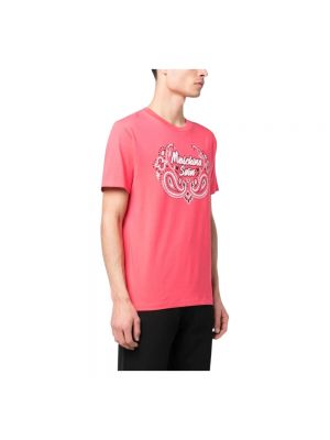 Camiseta de algodón Moschino rosa
