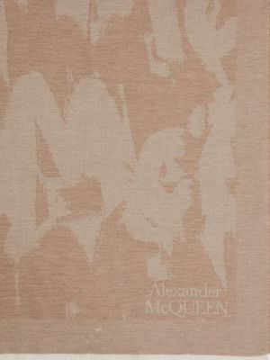 Jacquard schal Alexander Mcqueen beige