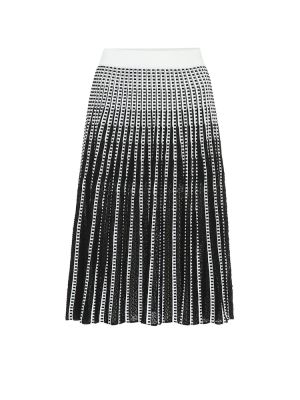 Pruhované pletená sukně z nylonu Jonathan Simkhai - bílá