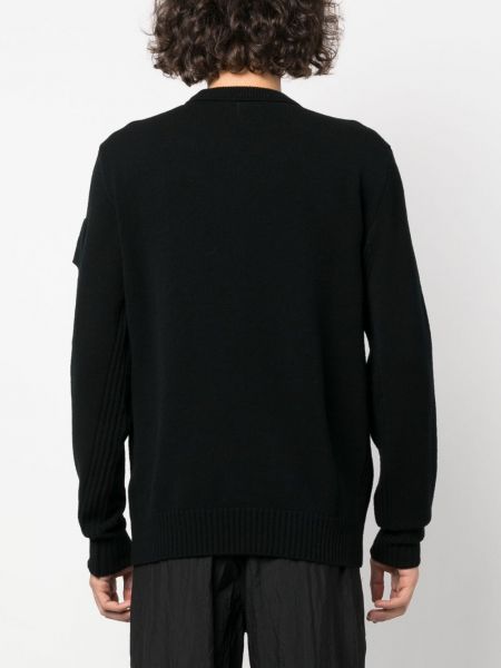 Maglione di lana con scollo tondo C.p. Company nero