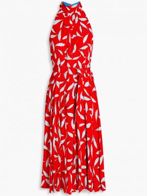 Красное платье миди с принтом Diane Von Furstenberg