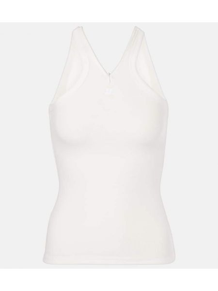 Bomull tank top Courreges hvit