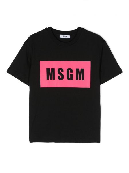 T-shirt for piger Msgm Kids sort