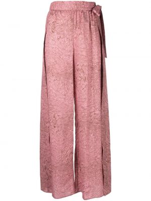 Παντελόνι σε φαρδιά γραμμή Federica Tosi ροζ