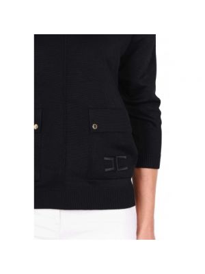 Jersey de tela jersey con bolsillos Elisabetta Franchi negro
