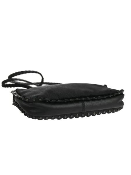 Bolsa de hombro de cuero Dior Vintage negro