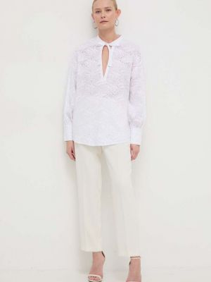 Хлопковая блузка Silvian Heach белая