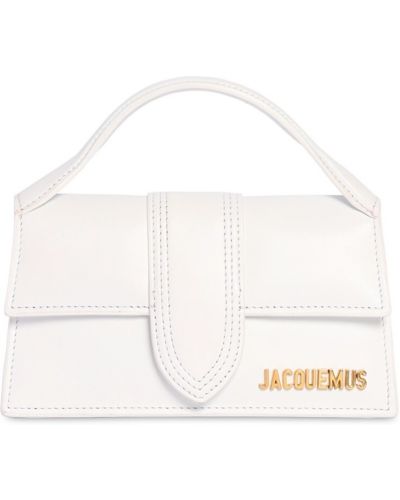 Кожени чанта Jacquemus бяло