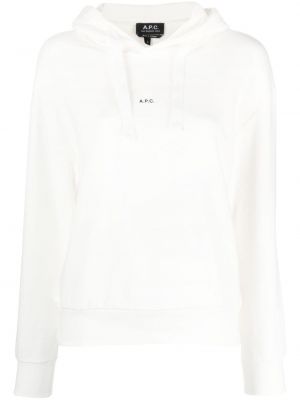 Bluza z kapturem bawełniana A.p.c. biała